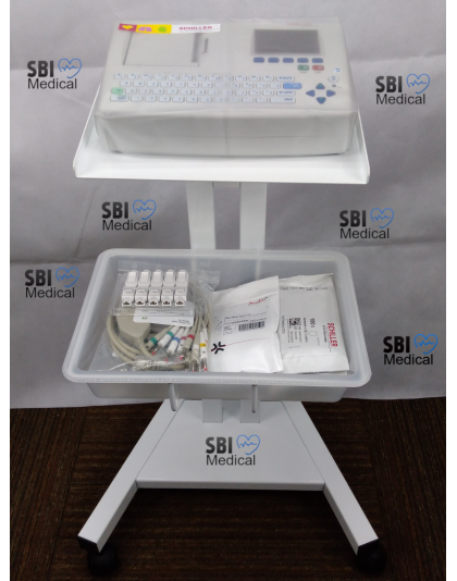 Schiller AT-101 Interpretative ECG EKG Machine 2 Yr Warranty With CART