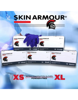 SKIN ARMOUR Nitrile Gloves - X-Large - Case of 2000