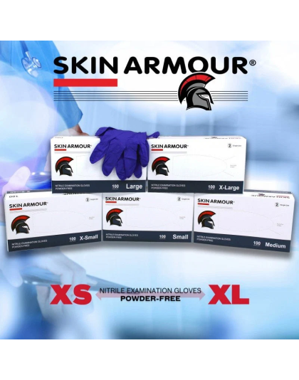 SKIN ARMOUR Nitrile Gloves - X-Large - Case of 2000